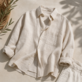 Linen-Cotton Blend Lightweight Shirt